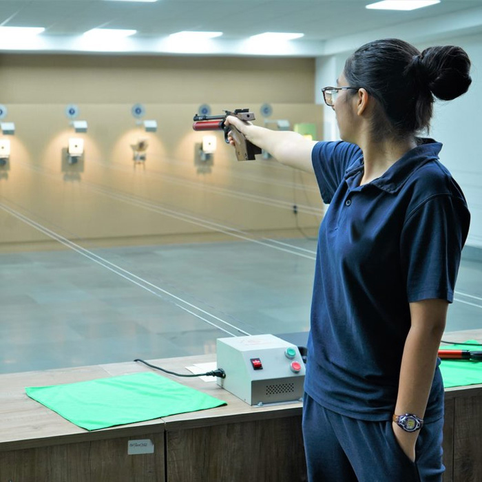 Our school offers a platform for students to sharpen their shooting skills and improve their self-esteem, confidence, and focus.